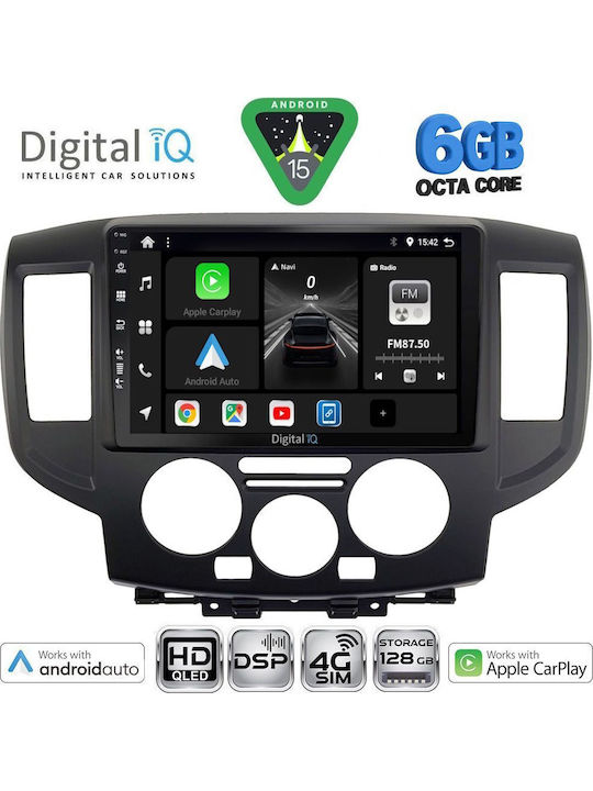 Digital IQ Auto-Audiosystem für Nissan NV200 2009-2020 (Bluetooth/USB/Eingebautes Wi-Fi / GPS/Apple CarPlay/Android Auto) mit 9 Zoll Touchscreen