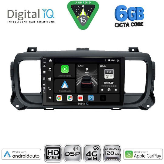 Digital IQ Car Audio System for Toyota Proace Bluetooth USB WiFi GPS Apple CarPlay Android Auto with 9" Touch Screen