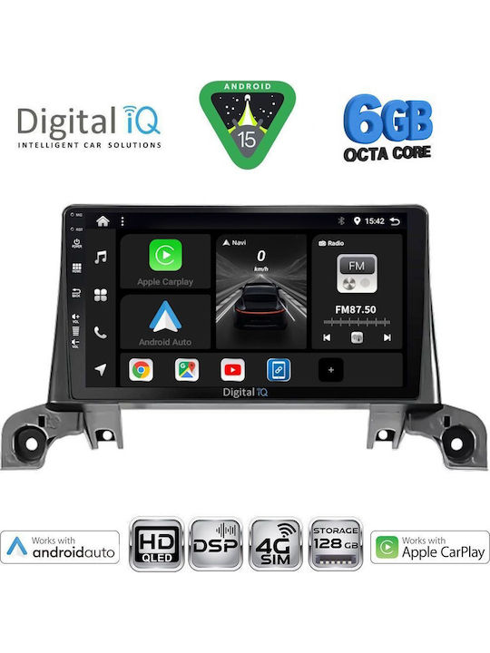 Digital IQ Car Audio System for Peugeot 3008 Bluetooth USB WiFi GPS Apple CarPlay Android Auto with 9" Touch Screen
