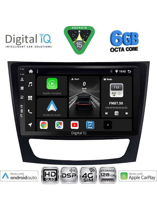 Digital IQ Auto-Audiosysteme für Mercedes-Benz E Klasse / CLS Klasse 2003-2009 Bluetooth USB Eingebautes Wi-Fi GPS Apple CarPlay Android Auto mit 9 Zoll Touchscreen