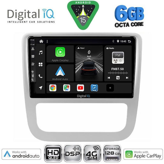 Digital IQ Car Audio System for Volkswagen Eos / Scirocco 2006 with Clima (Bluetooth/USB/WiFi/GPS/Apple CarPlay/Android Auto) with 9" Touch Screen