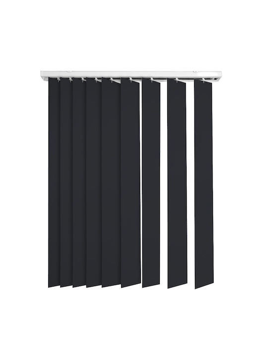 BetterHome 627090 Stoff Jalousie in Schwarz Farbe P120xH80cm