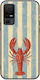 Handyhülle Salt & Stripe Collection Catch Tcl 40 Nxtpaper 5g Schwarz TPU Mehrfarbige Silikon