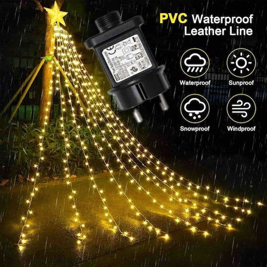 LED Christmas Lights 3.5m Warm White Octopus Type