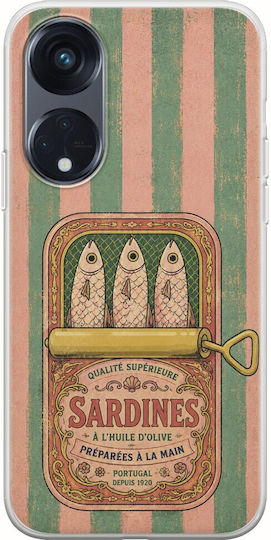 Salt & Stripe Collection Tin Case Oppo Reno 8t 5g Flexible TPU Transparent Silicone