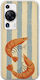 Salt & Stripe Collection Tide Huawei P60 Pro Flexible TPU Transparent Silicone Case