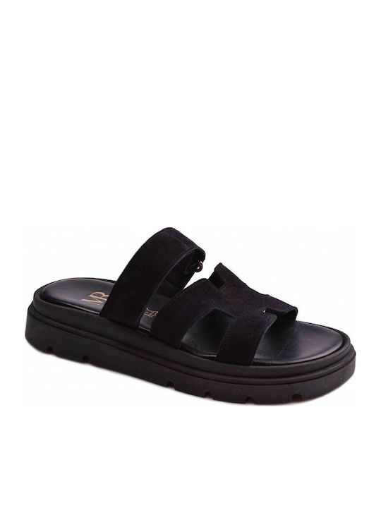 Apostolidis Shoes Sandale Casual Damă Din Piele Negre