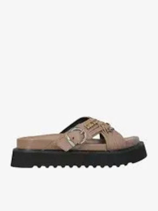 Pinko Kate Leather Women's Flat Sandals Flatfor...