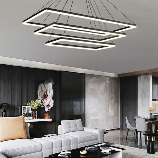 Jiju Lumini Suspendate Negru LED