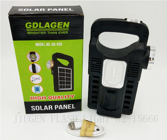 Слънчева система с вентилатор с фенер и USB зареждане GD-555