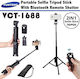 Yunteng Selfie Stick Τρίποδο Κινητού Bluetooth Μαύρο