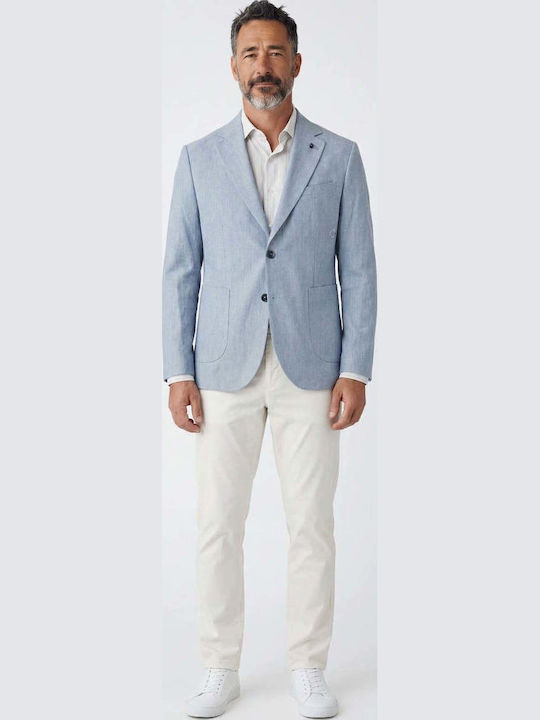 Summer Men's Suit Jacket Blue