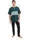 Billy Summer Men's Pyjamas Green B665Set-Kyparissi