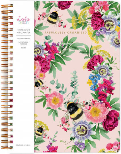 Lola Design Σημειωματάριο Σπιράλ B5 125 Φύλλων (Διάφορα Σχέδια)