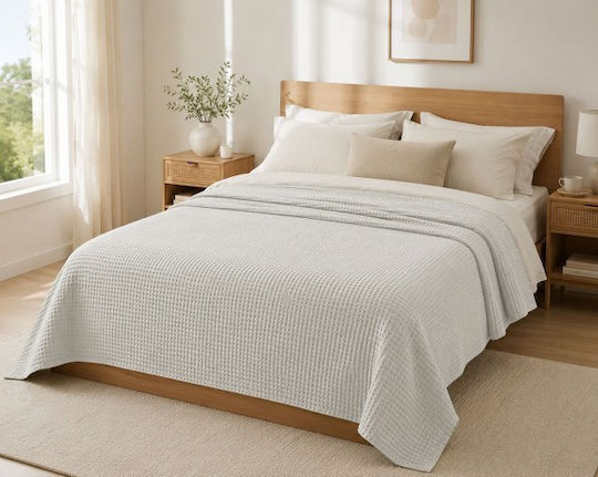 Μονή Κουβέρτα Ξενοδοχείου Πικέ Λευκή 160x240cm 6τμχ