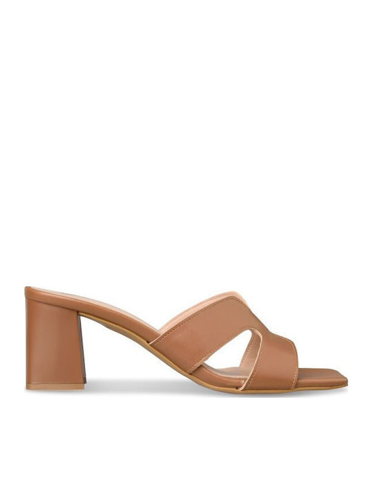 Envie Shoes Δερμάτινα Mules με Χοντρό Τακούνι σ...