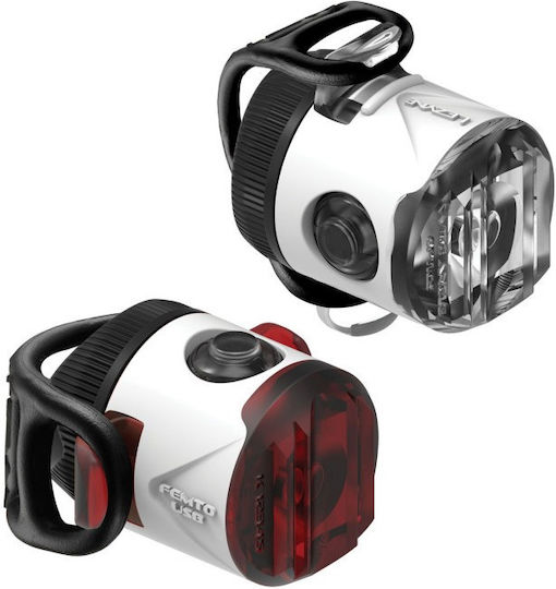 Lezyne 1-LED-31P-V107 Επαναφορτιζόμενο Σετ Φώτα Ποδηλάτου