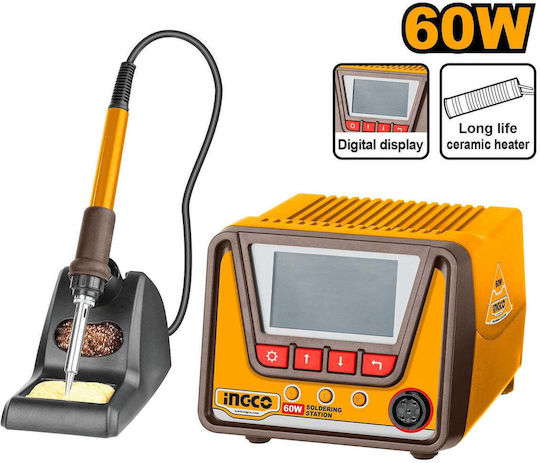 Ingco SI016923 Stație de Lipit Electrică 60W cu Setare de Temperatură