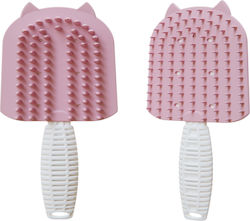 Femmit Silicone Soft Cat & Dog Brush Double Sided Grooming Hair Collection Comb Red Femmit Silicone Soft Cat & Dog Brush Double Sided Grooming Hair Collection Comb Red