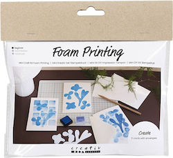 Creativ Company Mini Craft Kit Foam Printing Μίνι Κιτ Χειροτεχνίας Κάρτα Σχέδιο 1 Τεμάχιο