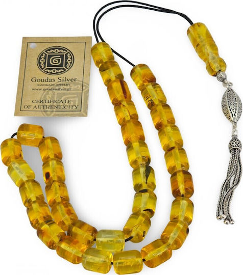 Worry Beads with 33 Amber Beads with Tassel