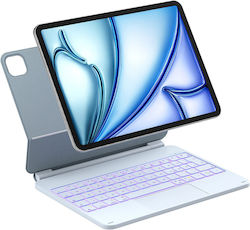 Inateck Flip Cover mit Tastatur für iPad 2025 11" / iPad Air 11" 2024/2025/2026 / iPad Pro 2018 11" / iPad Pro 2020 11" / iPad Pro 2021 11" / iPad Pro 2022 11" Blau