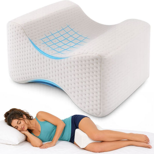 Linomag Orthopädisches Kissen für Beine mit Memory-Schaum 25x21x15cm in Weiß