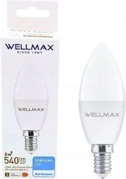 Wellmax LED Bulb 6W for E14 Socket Natural White 540lm