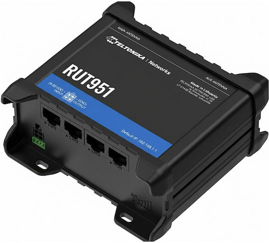 Teltonika RUT951 v1 Drahtloser 4G Router mit 4 Anschlüssen