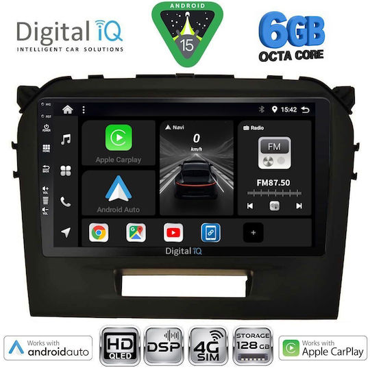 Digital IQ Car Audio System for Suzuki Vitara 2018 (Bluetooth USB Wi-Fi GPS Apple CarPlay Android Auto) with 9 Inch Touch Screen