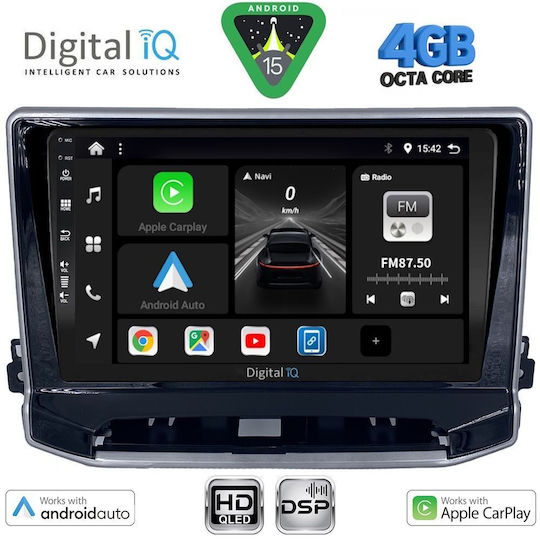 Digital IQ Car Audio System for Jeep Compass 2022 (Bluetooth/USB/WiFi/GPS/Apple CarPlay/Android Auto) with 10" Touch Screen