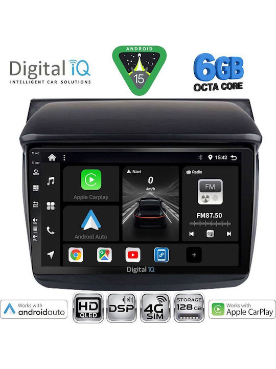 Digital IQ Car Audio System for Mitsubishi L200 2006-2015 Bluetooth USB WiFi GPS Apple CarPlay Android Auto with 9" Touch Screen