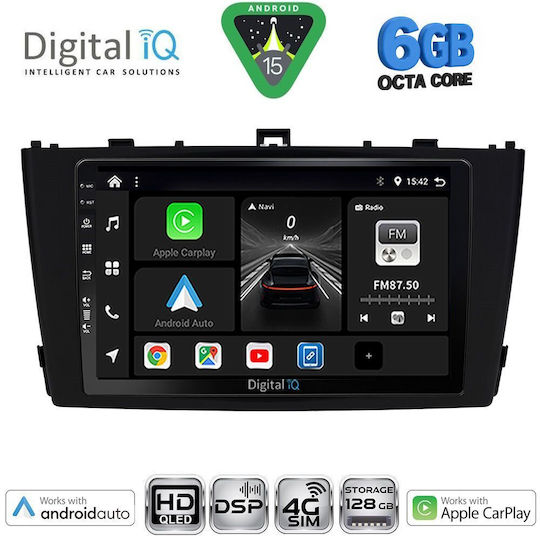 Digital IQ Ηχοσύστημα Αυτοκινήτου για Toyota Avensis 2009-2015 (Bluetooth/USB/WiFi/GPS/Apple-Carplay/Android-Auto) με Οθόνη Αφής 9"