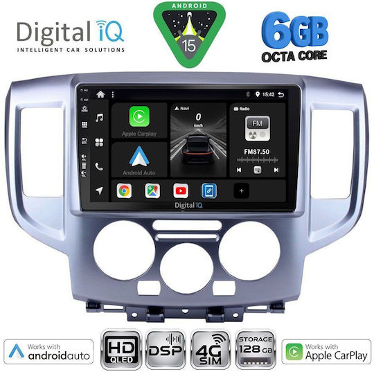 Digital IQ Ηχοσύστημα Αυτοκινήτου για Nissan NV200 2009-2020 (Bluetooth/USB/WiFi/GPS/Apple-Carplay/Android-Auto) με Οθόνη Αφής 9"