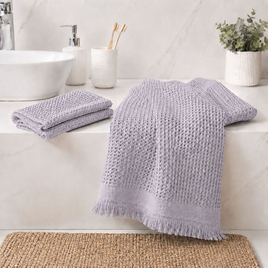 Rebeka Home Σετ Πετσέτες Μπάνιου 2τμχ Purple