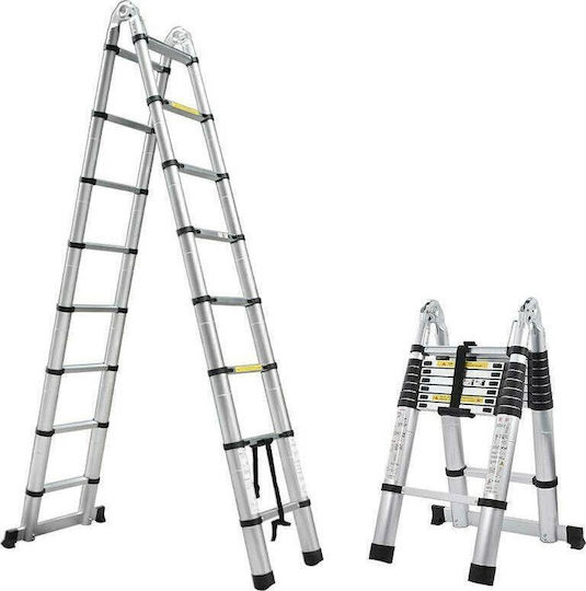 Scară Telescopică Din Aluminiu Simplă Cu Înălțime Maximă De 5.6m