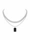 Bizou-Shop Double Necklace from Black Steel