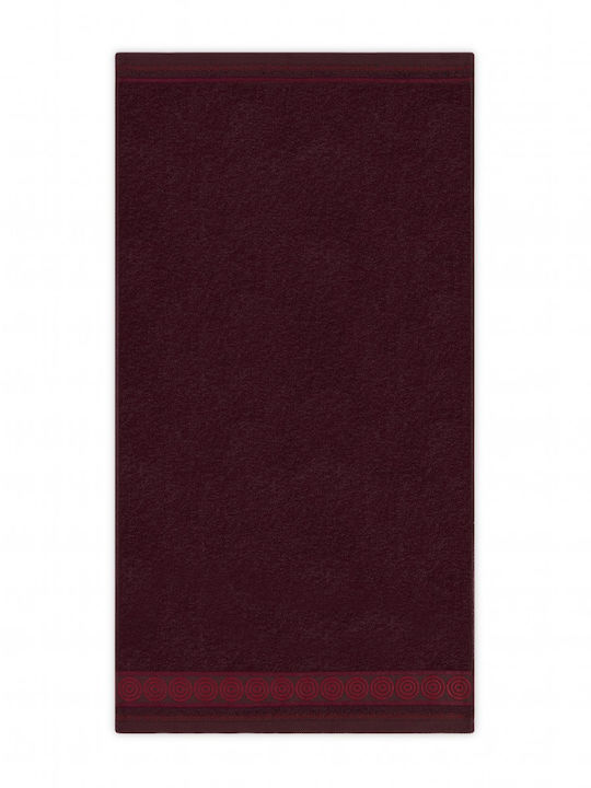 Zwoltex Rondo 30x50cm Burgundisches Badetuch Ge...