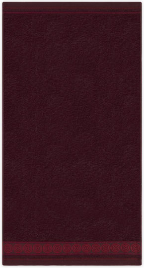 Zwoltex Rondo 30x50cm Burgundisches Badetuch Gewicht 450gr/m²