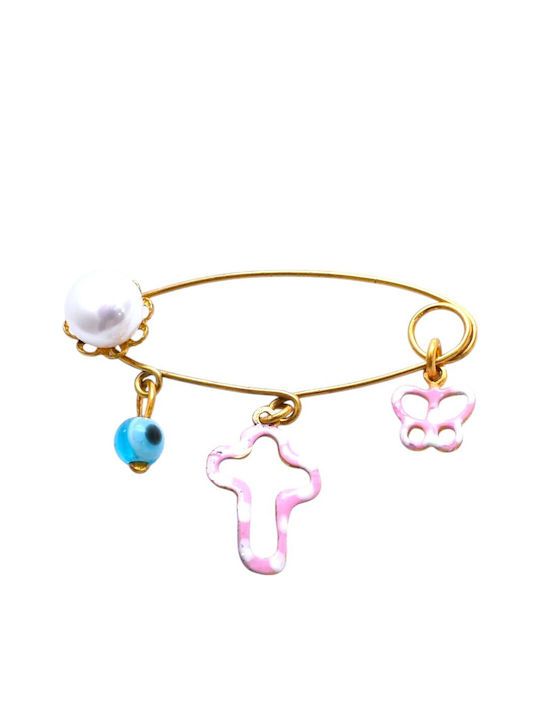 Gatsa Children's Safety Pin Charm Made of Gilded Silver