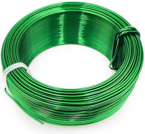 Blumenstützen & Bindematerial Draht Kleiner Ring 1mmx50m Grün