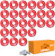 Set 25x Rote Strip + Staples Heckermann Hm-8105 Pflanzenstützen & Bindematerial