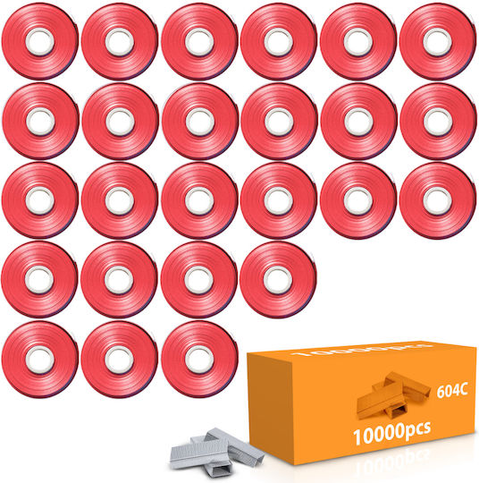 Set 25x Rote Strip + Staples Heckermann Hm-8105 Pflanzenstützen & Bindematerial
