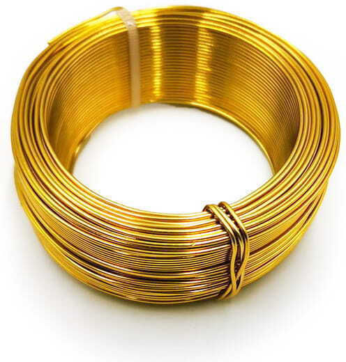 Floral Wire Small Ring 1mmx50m Gold