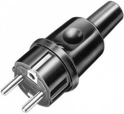 Waterproof Schuko Plug Black