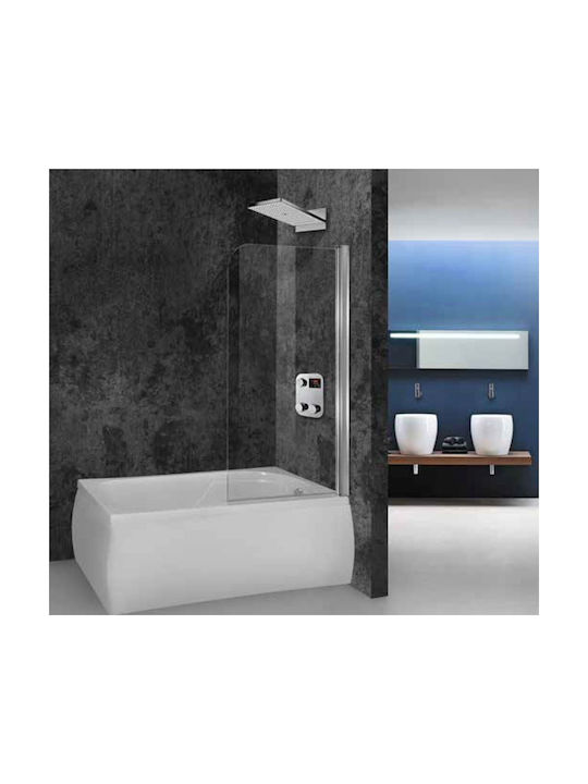 Aquarelle Shower Screen with Sliding Door 80x145cm Clear Glass