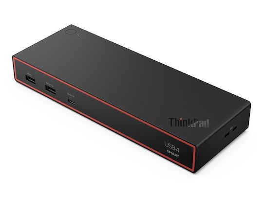 Lenovo ThinkPad USB4 Smart Dock 5500 Dock Docking Station with HDMI/DisplayPort 4K PD Ethernet and Connection 4 Monitors with 135W Adapter Black