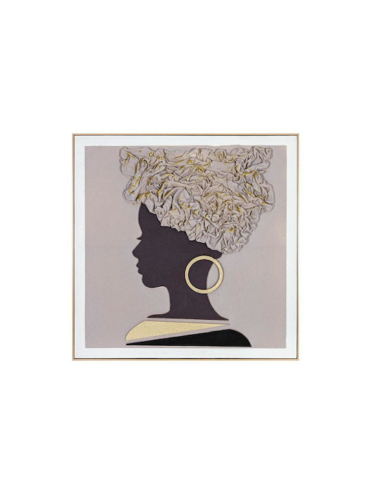 Painting Canvas Fylliana Fl25212 White-Gold-Black 102x102cm
