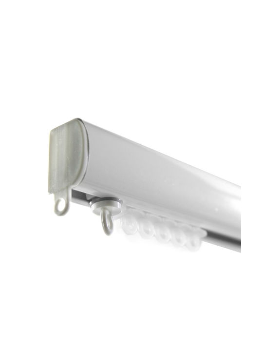 BetterHome Heavy Duty One-Way Curtain Track with Aluminum Mechanism in White Colour 250cm MHB-521015-250