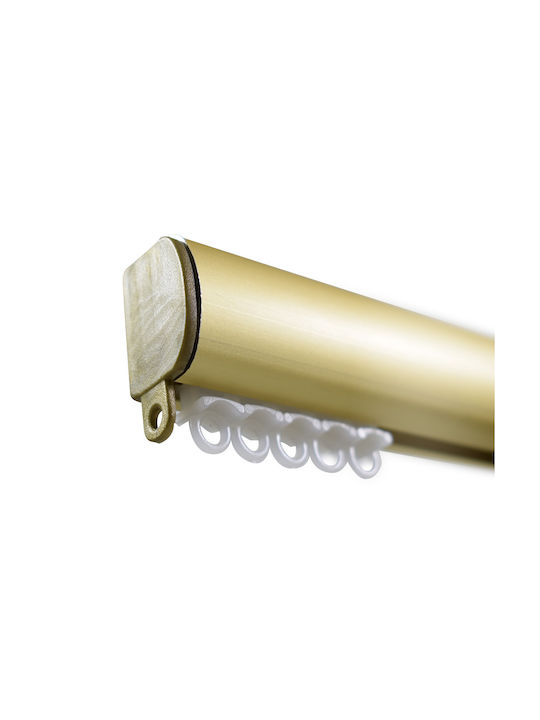BetterHome Heavy Duty One-Way Curtain Track with Aluminum Mechanism in Gold Colour 250cm MHB-521013-250